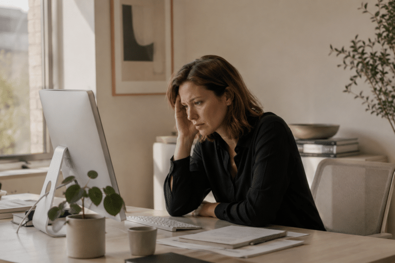 an employee feel stress and anxiety at the workload and in need of some wellness support